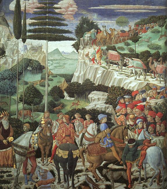 Benozzo Gozzoli Procession of the Magus Melchoir oil painting image